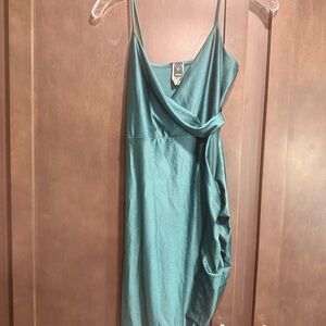 Elegant Teal Green Draped Women's Prom/Cocktail Dress